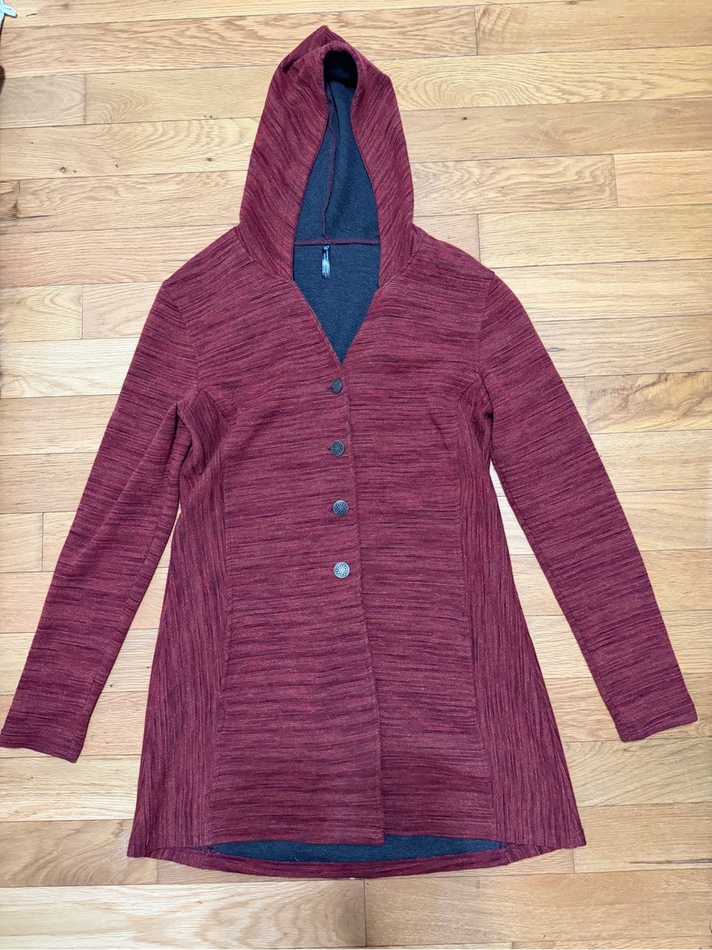 KÜHL Women's Isla Long Hooded Wool Blend Fall Cardigan Size Large